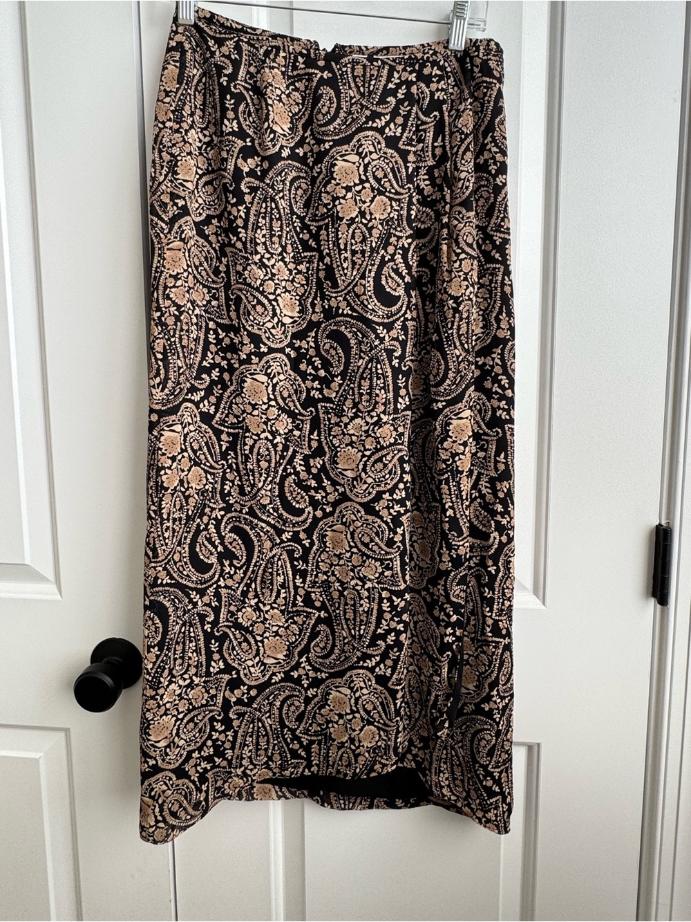 Vintage Kasper 90s Paisley 100% Rayon Faux Wrap Maxi Skirt 6
